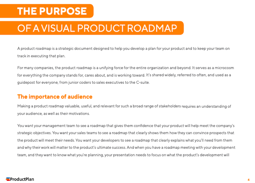 Building Your First Visual Product Roadmap Page View 1