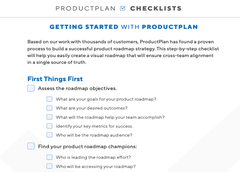 Getting Started with ProductPlan Page 1