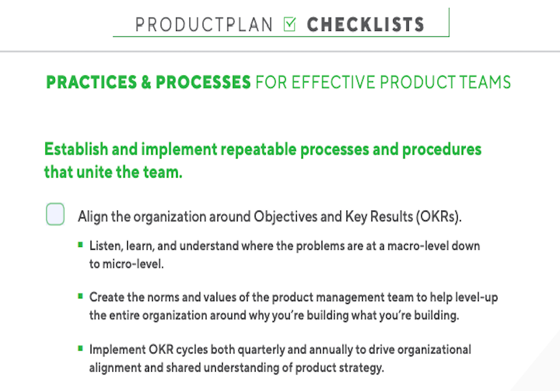 Processes & Practices Checklist 2